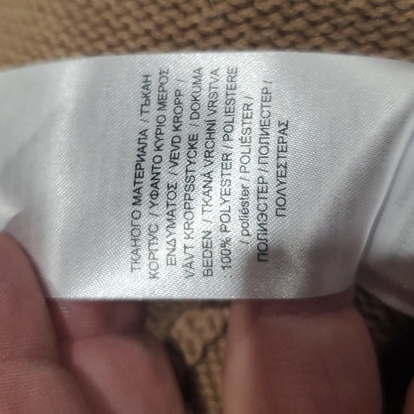 Ralph Lauren black label knit sweater tan with attached collar tails - Picture 8 of 8